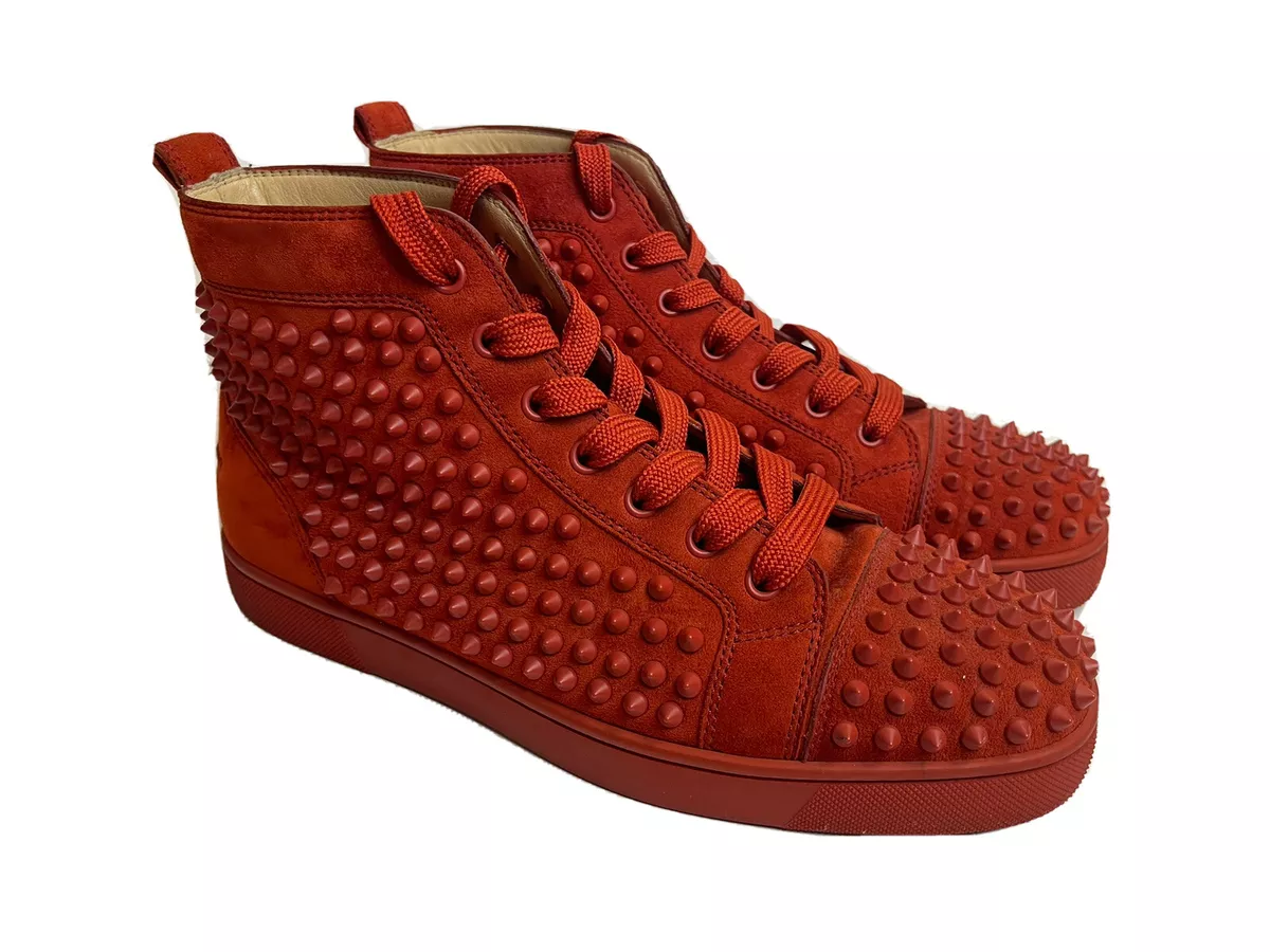 Christian Louboutin Louis Orlato Suede High-Top Sneakers