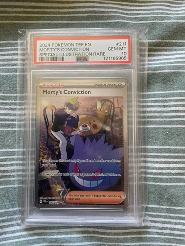Morty's Conviction Scarlet & Violet Temporal Forces 211/162 Psa 10