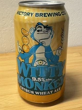 Witty Monkey Citrus Wheat Ale - Empty Beer Can Bottom Opened