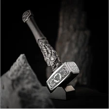 Viking hammer Valknut Hand forged Carbon steel Norse mythology Odin 13.3" 4lb