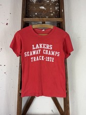 Vintage 1960s 70s Russell Athletics Lakers Track T-shirt Medium