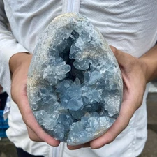 3.7LB Natural Blue Celestite Geode QuartzCrystal Mineral Specimen Healing