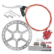 Mini Bike Brake Lever Kit with 180mm Disc Brake Rotor, Replacement for Coleman
