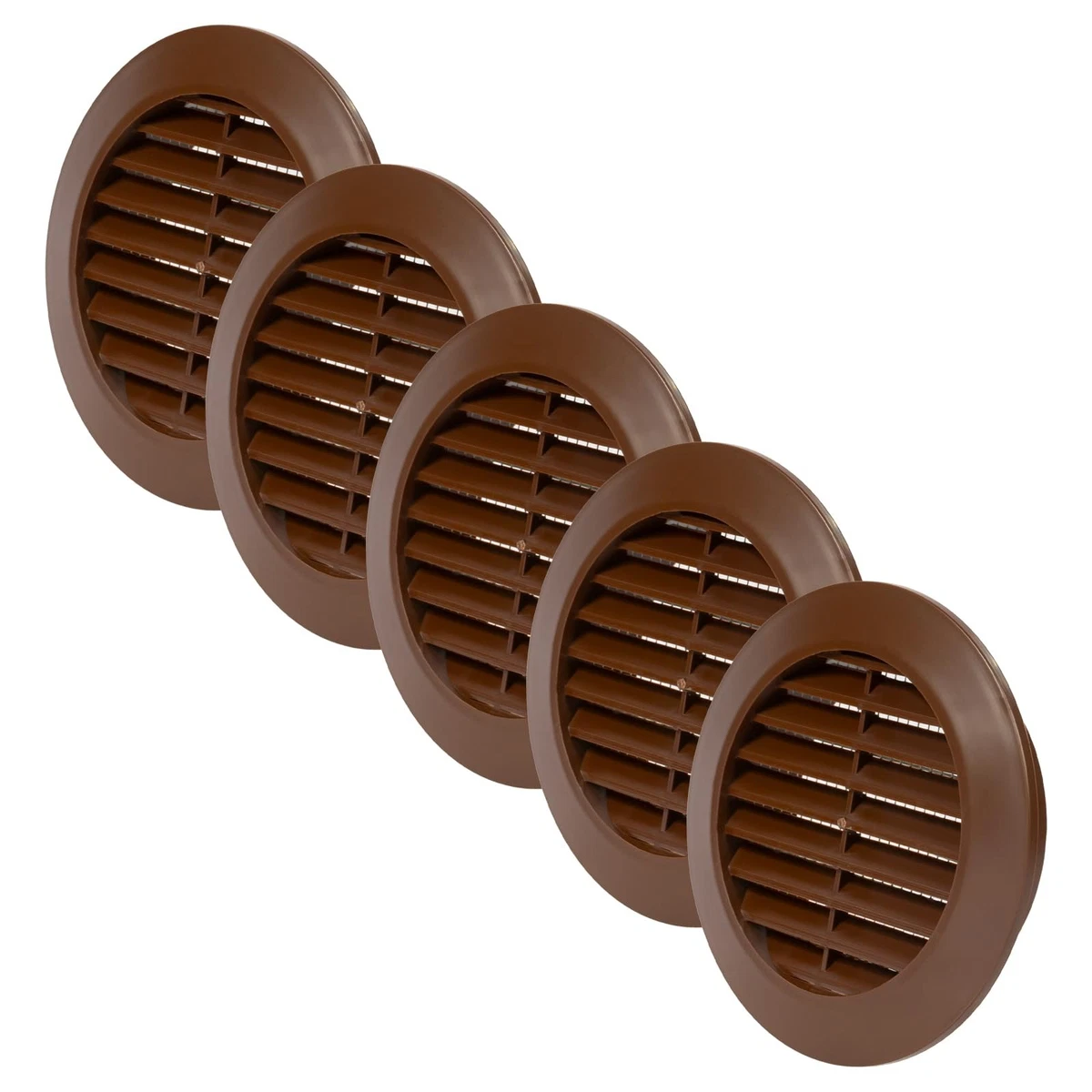 Vent Systems 70 mm / 2.75" Inch - Pack of 5 Brown Door Air Register