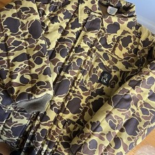 Vtg Refrigiwear duck camo frog camo insulated chore jacket Sz L Work Wear
