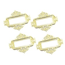 4pcs File Drawer Cabinet Card Tag Labels Holder Metal For