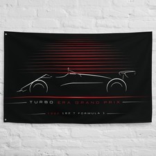 182 T Formula 1 1982 Car Silhouette Flag 3x5 ft Garage Banner Wall Decor
