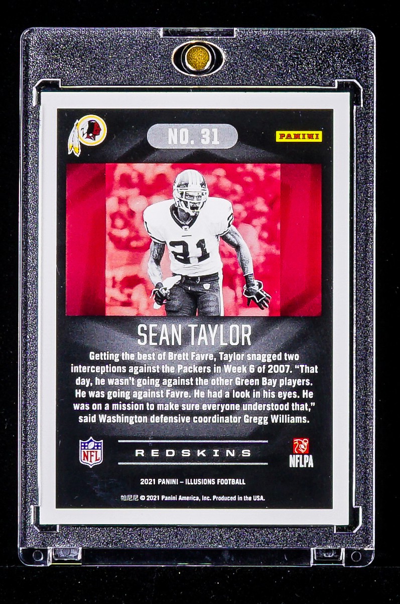 Sean Taylor RARE REFRACTOR HOLO PRIZM CARD INVESTMENT Washington Redskins SP view 2