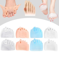 4 Pairs Silicone Toe Separators, Bunion Corrector Cushion, Metatarsal Pads, Ball