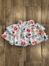 Girls LILO  Stitch Disney Tiered Skirt With Elastic Waist Size XS 4-5 EUC