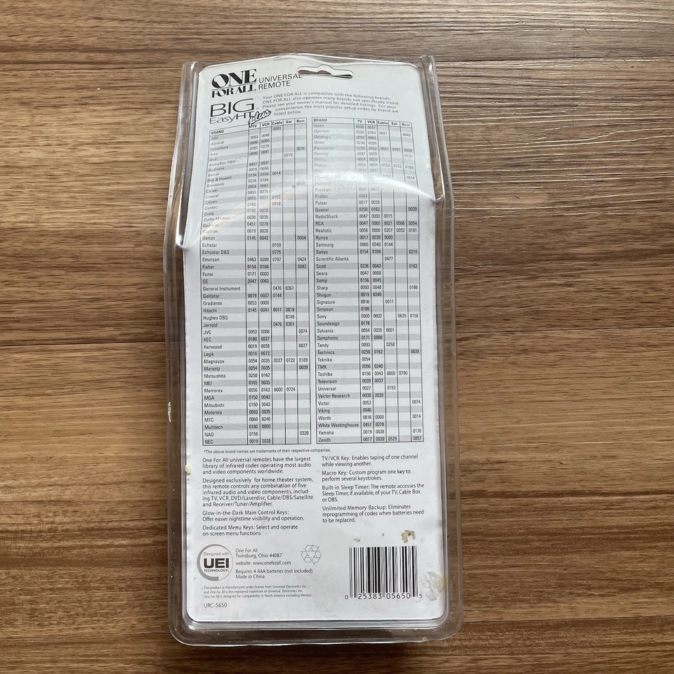 Big Easy HT Plus Five Device Universal Remote New In Sealed Original Package - Image 2 of 4