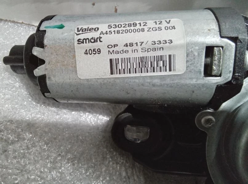 Двигатель заднего стеклоочистителя и жгут проводов 2008-2015 Smart ForTwo 50191 4518200008 - Изображение 2 из 4