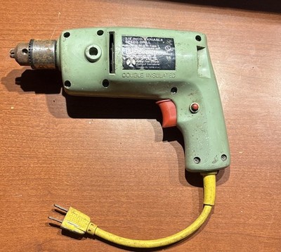 Vintage Rockwell USA  3/8 Inch Electric Drill Model #74 Double Insulated