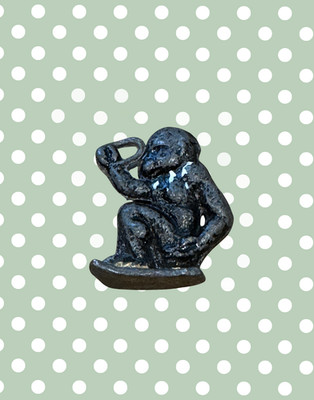 Whimsical Britains Ltd Zoo Affe Bleispielzeug | 50er Jahre Miniatur flache Figur