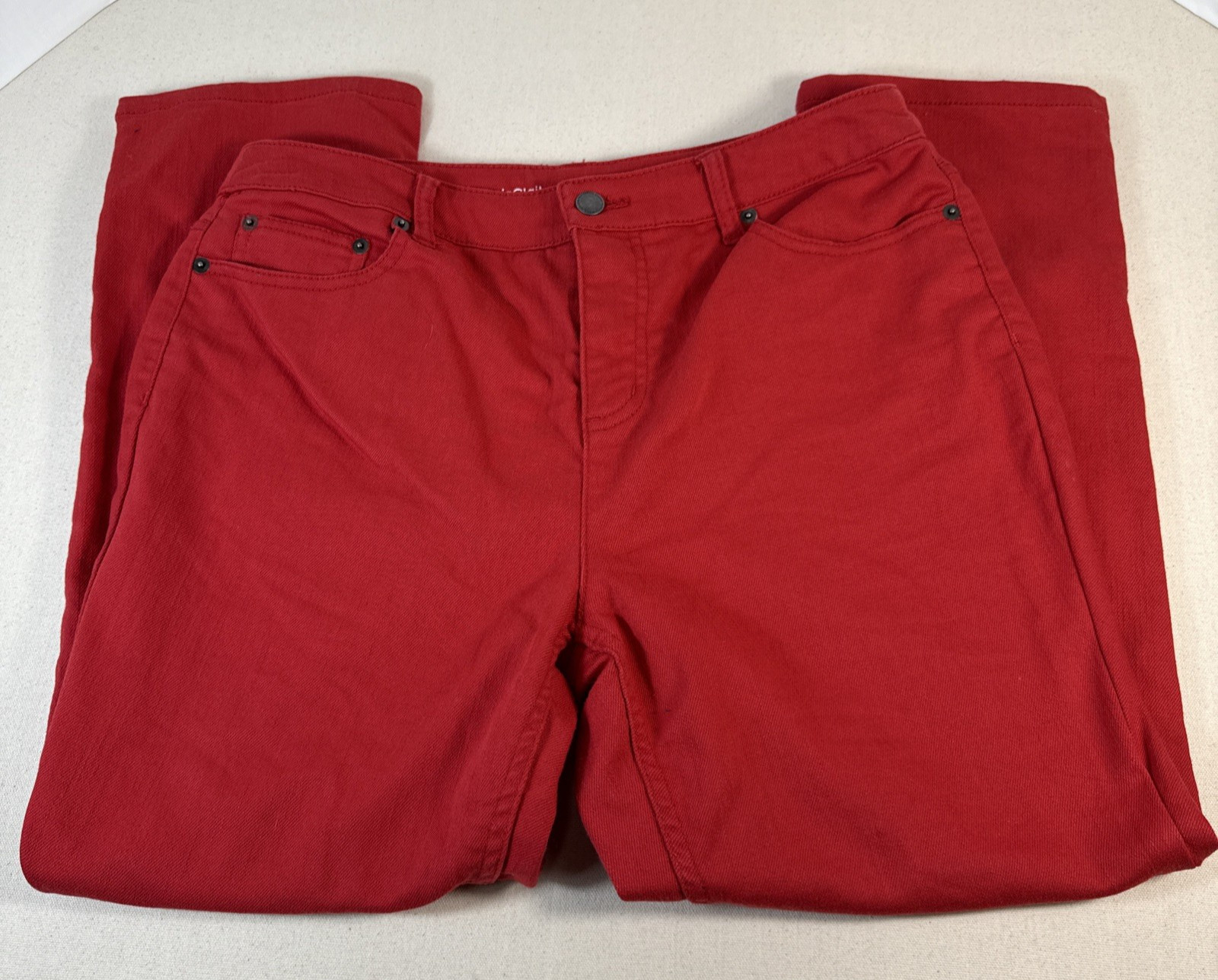 Liz Claiborne Jackie Stretch Straight Leg Jeans Hi-Rise Women’s Petite Size 12P