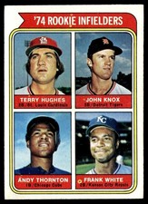 1974 Topps Baseball Card Frank White Thornton RC Rookie IFs #604 EX-MT. rookie card picture