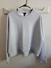 Scoop Girl's Gray XL 16 18 Boxy Crewneck Sweatshirt Pullover L/S Basic Lounge