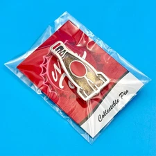 Fallout Nuka-Cola Gold Glitter Pin Official Enamel Rocket-Shaped Bottle 1.77"