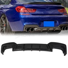 Gloss Black Rear Bumper Lip Diffuser For BMW F06 F12 F13 M6 640i 650i M Sport