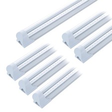 6 Pack 4FT LED Shop Light 24W 4 Foot T8 Integrated Tube Light 6000K Daylight ...