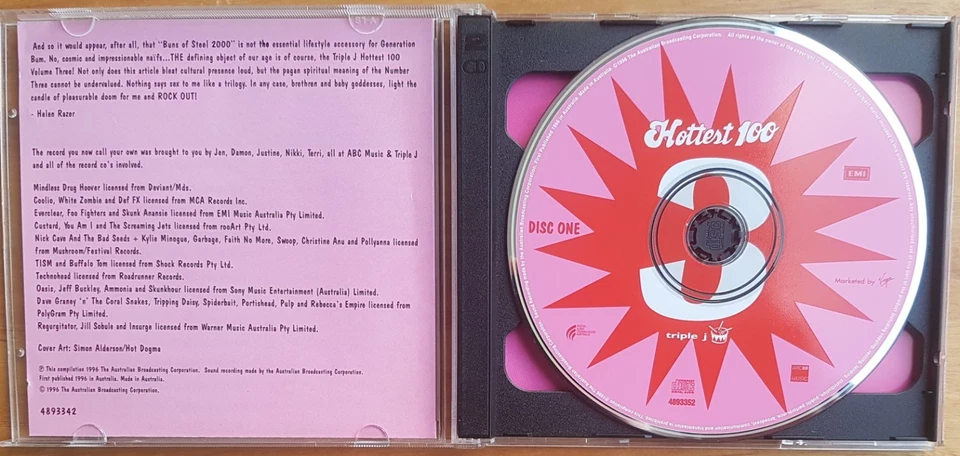 TRIPLE J - Hottest 100 Volume 3 (2 x CD) 1996 - Image 2 of 4