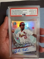 2021 Bowman Chrome JORDAN WALKER 40-MAN FUTURES AUTOGRAPH /99 PSA DUAL 10'S RARE
