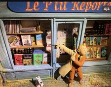 Diorama Vitrine Cadre  Tintin  Hommage a Hergé- no Pixi Aroutcheff Leblon