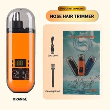 2-in-1 Electric Ear & Nose Hair Trimmer – Portable Painless Grooming for Men
