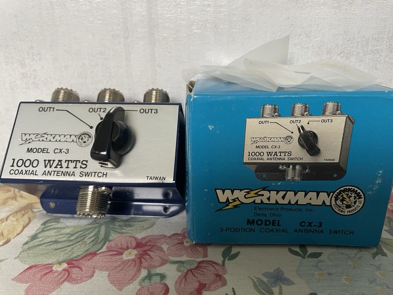 WORKMAN CX-3 COAX ANTENNA 3 Position SWITCH 1000 Watts for ham radio CB