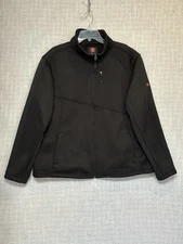 Men’s Swiss Tech Core Jacket Size X-Large 46-48 Rich Black With Zipper & Pockets