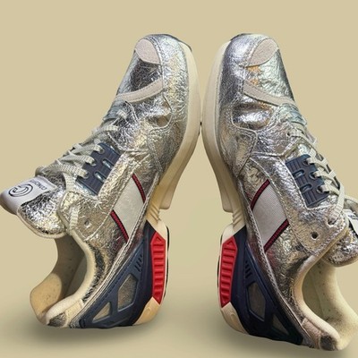 Adidas ZX 9000 Concepts Silver Metallic Torsion Sneakers Men's 8.5