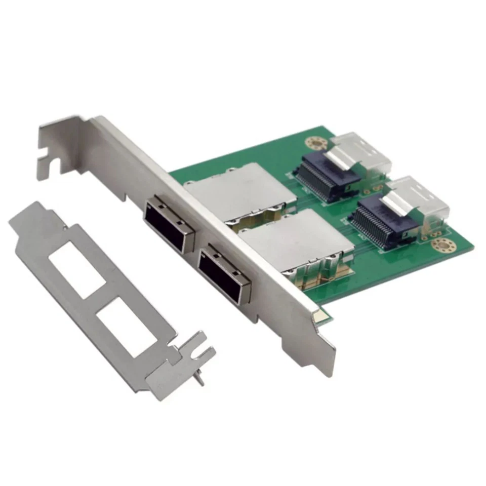 SFF-8087 to 2 Port External HD SFF-8088 PCI Mini SAS Card Female Adapter Board - Image 4 of 4