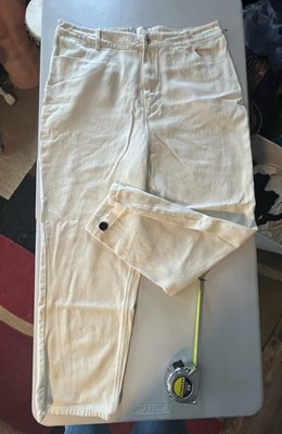 Jil Sander Women s Cream Denim Jeans Made In Italy XL 37x26
