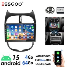 64G Android 15 Autoradio Carplay GPS Navi FM Pour Peugeot 206 206CC SW 2001-2008