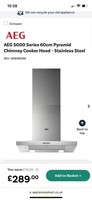 AEG DKB4650M 60cm Chimney Cooker Hood - Stainless Steel