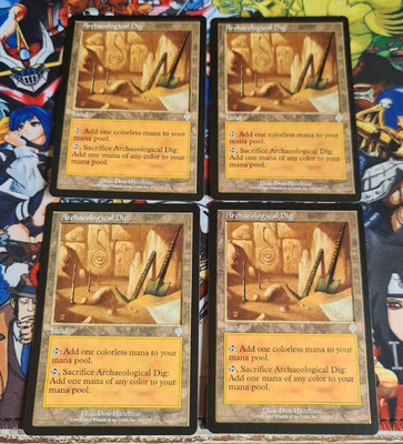 4× MTG Archaeological Dig   Magic the Gathering Invasion OG Karte Playset