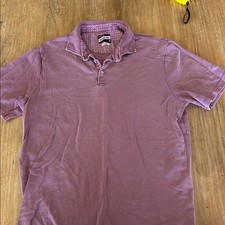 Johnnie-O Hangin' Out Mens Polo Shirt Purple Large Short Sleeve Cotton