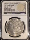 1921 Morgan Silver Dollar NGC MS63 - Original Bag Fragment