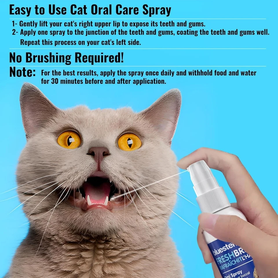 BNIB Cat Oral Spray Breath Freshener Dental teeth and mouth cleaning spray lot - Image 3 of 4