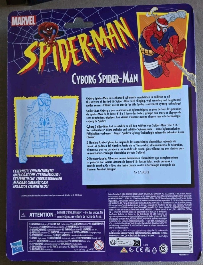 Hasbro Marvel Retro Cyborg Spider-Man 6" Action Figure 