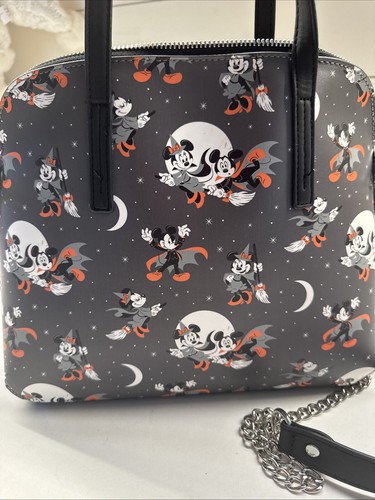 Sac à bandoulière Loungefly Disney Mickey & Minnie Vampire Witch Halloween - Photo 4/8