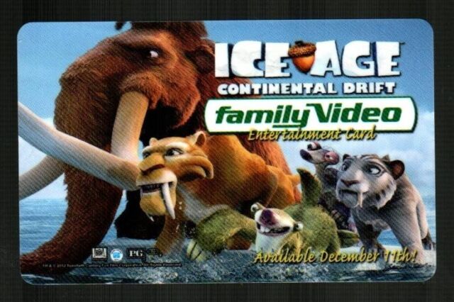 FAMILY VIDEO Ice Age Continental Drift 2012 Gift Card ( $0 )