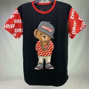 Fresh Hustle DRIP Teddy Bear Graphic Print Short Sleeve Vibes - Men's S ...