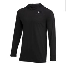 Nike Dri-FIT Long Sleeve Hoodie Tee Black CJ1696-010 Men  s Size Small