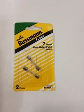 Coope Bussman BP/MDL-7 7 amp 1/4" x 1 1/4" Time Delay Glass Fuse New 