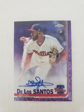2019 Topps Chrome PURPLE Enyel De Los Santos ROOKIE RC AUTO /250