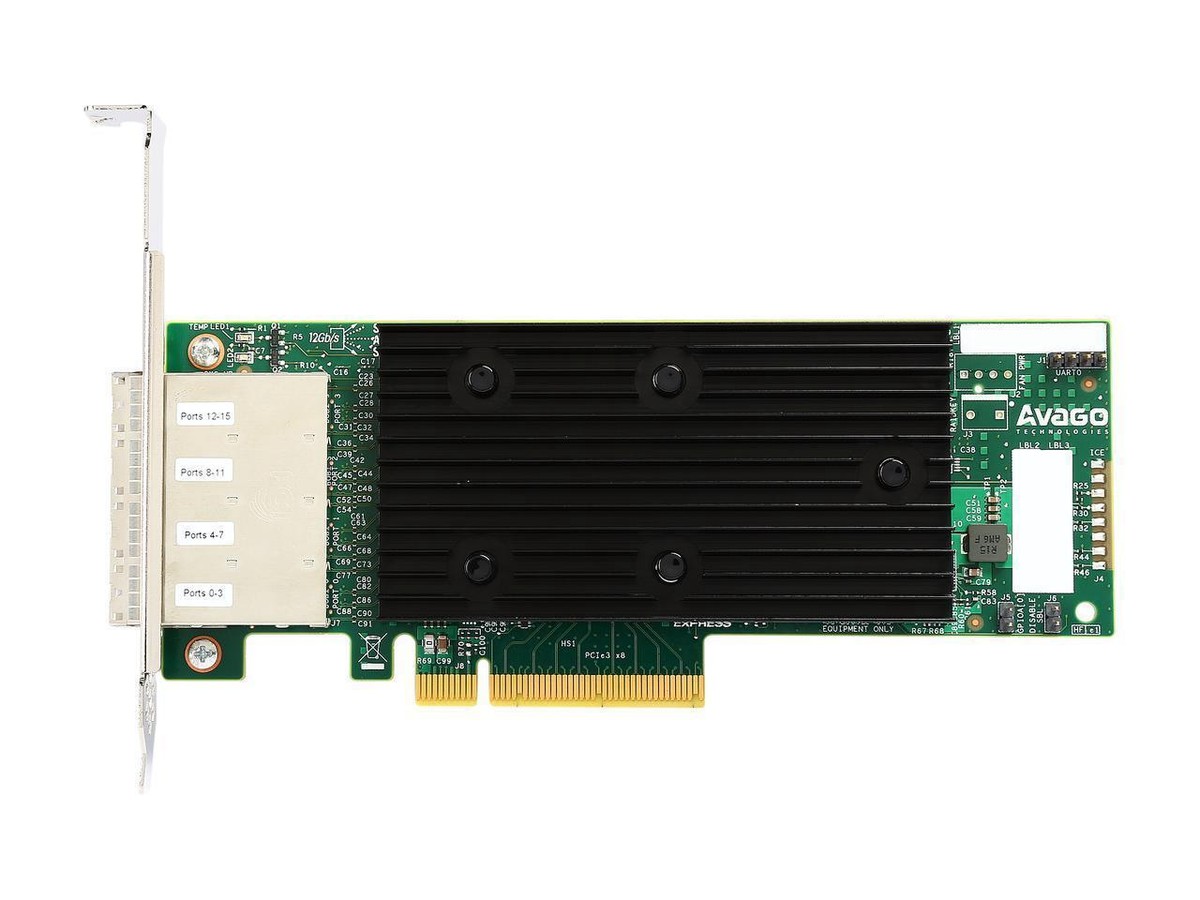 Broadcom LSI 9305-16e SFF-8644 12Gbps PCIe x8 HBA IT mode NOROM