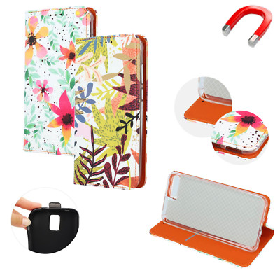 ^ Book Case Hülle Handy Tasche Herbst Trendy Magnet Buch Form Huawei Honor 7C 