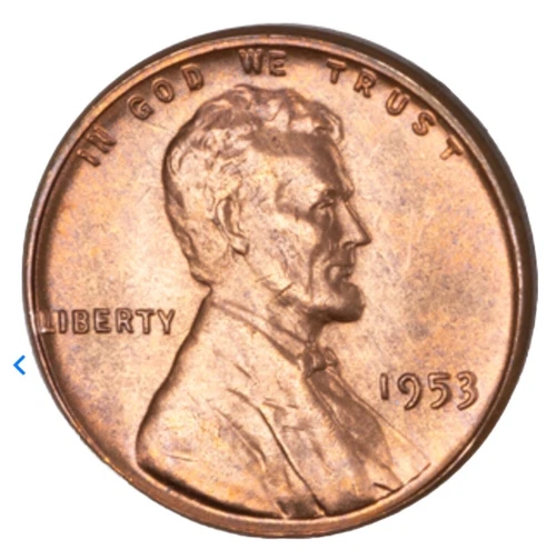 1953-P BU RB US Lincoln Wheat Cent Penny FAST FREE SHIPPING!!
