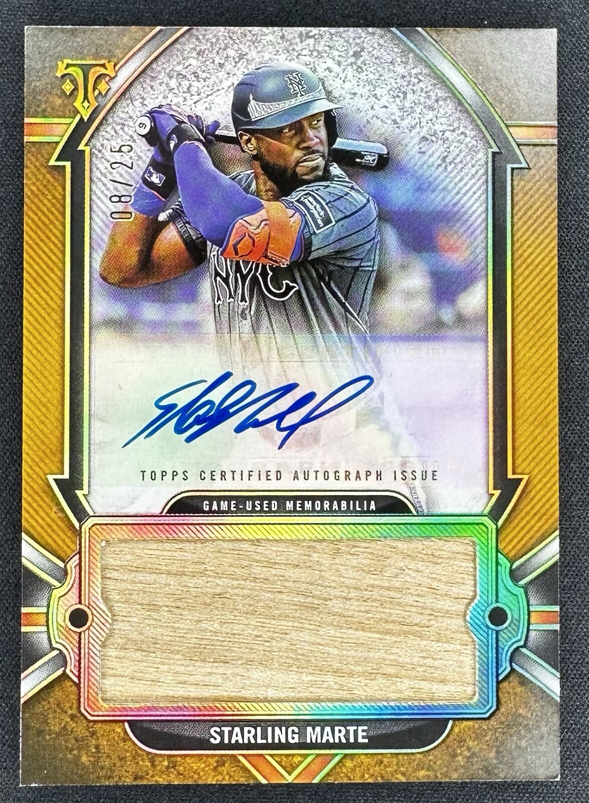 Starling Marte 2008 Triple Threads Auto Jumbo Bat Relic 08/25 AJR-SM